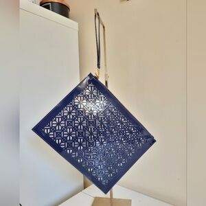 Limited Edition TORY BURCH Pouch Clutch Lace Cut Purse.
